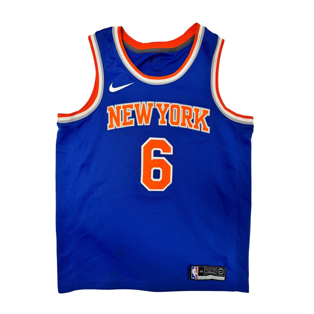 Nike New York Knicks Kristaps Porzingis Jersey Mens 48 Large Blue NBA Swingman